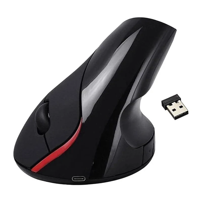 JERTECH JR321 Vertical Rechargeable Wireless Mouse Silent Clicks Optical Sensor 1600 DPI ماوس وايرلس افقي ذات نقرات صامتة و مستشعر بصري ١٦٠٠ دي بي اي 1 اشتري ماوس الجيمينج والعمل المكتبي الرأسي JERTECH JR321 في مصر. تصميم مريح يمنع آلام المعصم، نقرات صامتة Silent Clicks، بطارية قابلة للشحن 400mAh، ودقة 1600DPI!