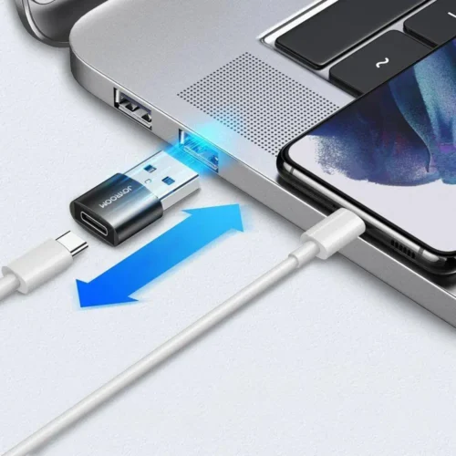 اشتري عرض قطعتين محول USB إلى Type-C المعدني Joyroom S-H151 من جويروم بأسعار ممتازة في مصر. شحن سريع 3A، نقل بيانات، وهيكل زنك متين للشواحن واللابتوب.