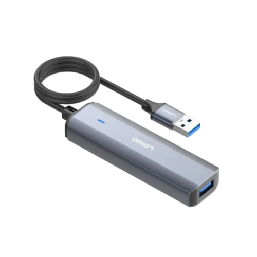 اشتري موزع المنافذ LDNIO DS-114U في مصر. تحويل منفذ USB-A إلى 4 منافذ USB 3.0 فائقة السرعة 5Gbps، كابل طويل 1.2 متر، وتوافق كامل مع أجهزة الكمبيوتر واللابتوب!