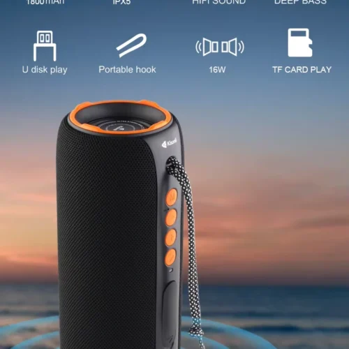 اشتري سماعة البلوتوث المحمولة Kisonli Q22 بقدرة 16 واط في مصر. صوت قوي Dual-Bass، مقاومة للمياه، اقتران TWS، تشغيل راديو FM وفلاشة وربط AUX. خيار اقتصادي ومثالي للرحلات!