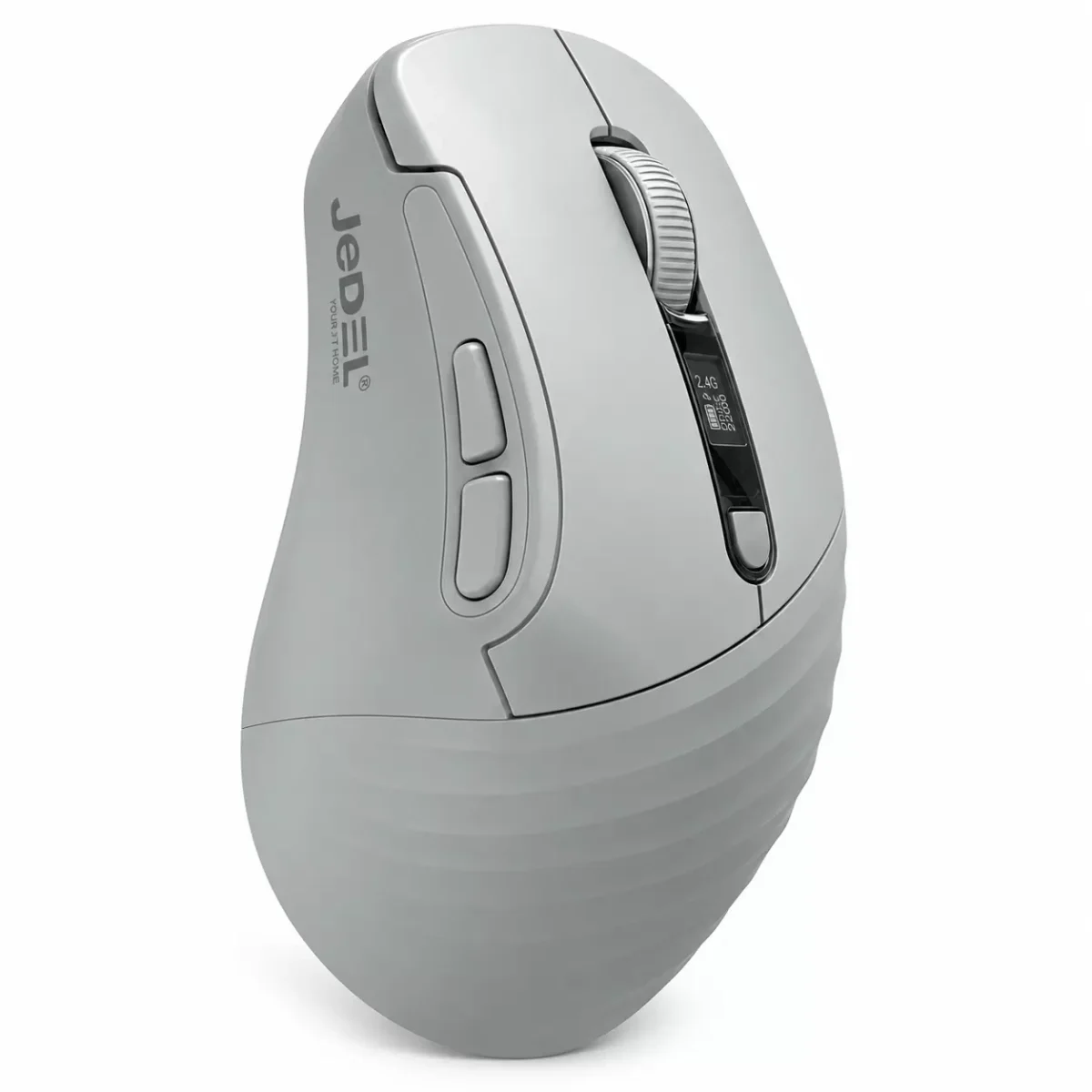 JEDEL GWH-110 Tri-Mode Wireless Bluetooth Wired 12000 DPI 1000Hz LCD Display 500mAh Rechargeable Battery Gaming Mouse ماوس جيمنج ثلاثي الإتصال بشاشة لعرض البطارية و بطارية قابلة للشحن 1 اشتري ماوس الجيمنج الاحترافي JEDEL GWH-110 في مصر. 3 طرق توصيل (وايرلس + بلوتوث + سلكي)، شاشة LCD ذكية لعرض البيانات، دقة 12000DPI، ومعدل استجابة 1000Hz بحجم خفيف 70 جرام!