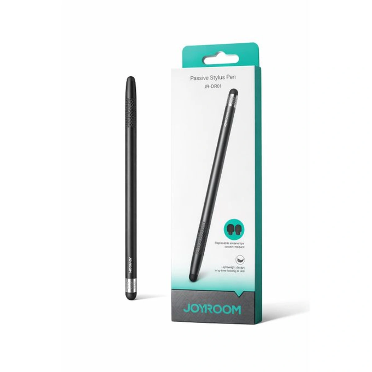 Joyroom JR-DR01 Capacitive Silicone Tip Stylus Pen With 2x Replacement Tips قلم شاشة تاتش برأس مصنوع من السيليكون المقاوم للخدوش 1 اشتري قلم Joyroom JR-DR01 التاتش الأصلي برأس سيليكون حامي للشاشة في مصر. يعمل بدون شحن على جميع الهواتف والتابلت، مع 2 سن إضافي مجاناً وسلاسة فائقة في الكتابة!