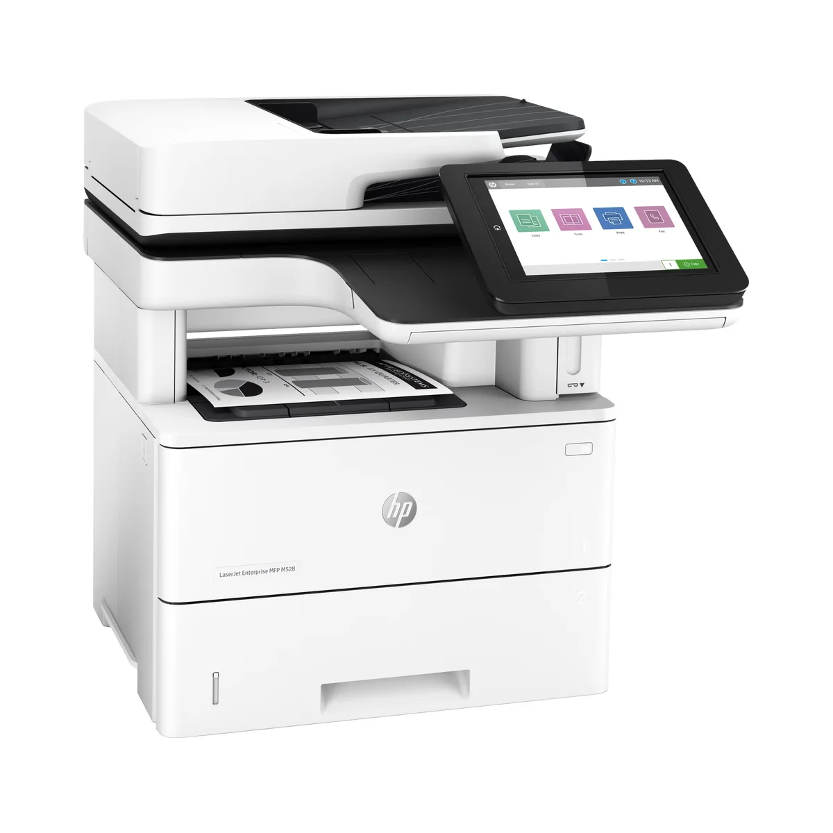 HP LaserJet Enterprise MFP M528 Multifunction Black & White Laser Printer طابعة اتش بي ليزر أحادية اللون إستيراد فرز أول 2 اشتري طابعة الشركات الإستيراد فرز أول HP LaserJet Enterprise M528 بأفضل سعر في مصر. سرعة 52 صفحة/دقيقة، طباعة وتصوير وسكانر وشين مزدوج، وأعلى نظام حماية للبيانات!