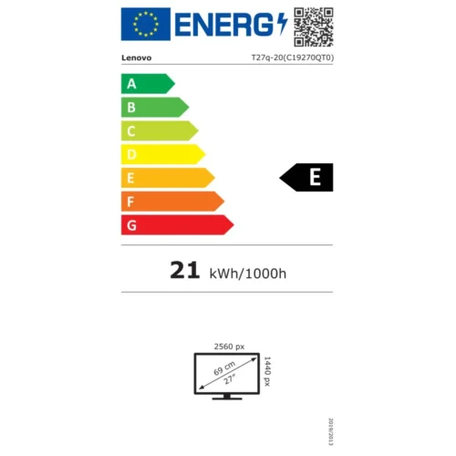 شاشة الأعمال والجرافيك الاحترافية Lenovo ThinkVision T27q-20 (دقة 2K QHD)شاشة 27 بوصة بدقة 2560x1440 IPS، حواف نحيفة جداً (3-Side NearEdgeless)، موزّع منافذ USB 3.1 مدمج، وحامل هيدروليكي احترافي كامل التحريك للمصممين والمبرمجين في مصرتُعتبر شاشة Lenovo ThinkVision T27q-20 (فرز أول - استيراد بحالة الزيرو) الخيار الأذكى والأعلى قيمة مقابل السعر للمصممين، صناع المحتوى، المبرمجين، وأصحاب الشركات بالسوق المصري. تجمع هذه الشاشة بين مساحة العرض الشاسعة بحجم 27 بوصة والدقة الفائقة 2K QHD (2560x1440) التي تمنحك تفاصيل أطول بـ 1.7 مرة مقارنة بشاشات الـ Full HD العادية، مما يسمح لك بفتح عدة نوافذ ومستندات بالتوازي دون الحاجة لتضييق مساحة العمل.تعتمد الشاشة على لوحة IPS Panel بألوان معتمدة ومغطاة بنسبة 99% sRGB لضمان دقة ألوان واقعية ومساحة رؤية عريضة 178 درجة، مع حواف شبه منعدمة من ثلاثة اتجاهات لتسهيل عملية ربط شاشتين أو أكثر ببعضهما البعض بدون فاصل مزعج. وتكتمل روعة الشاشة بحاملها الهندسي الذكي المتكامل الذي يتيح لك تعديل الارتفاع، الإمالة، والدوران المحوري (Pivot) لتتحول لوضع رأسي مخصص لقراءة الأكواد والمستندات الطويلة، إلى جانب فتحة مدمجة لتثبيت الموبايل وموزّع منافذ USB 3.1 Hub لربط كافة الفلاشات واكسسوارات مكتبك بسهولة.لماذا تشتري شاشة Lenovo ThinkVision T27q-20؟ (Key Benefits)وضوح وفخامة التفاصيل (27" 2K QHD Resolution): دقة 2560×1440 تمنحك مساحة عمل ضخمة ونقاء صورة فائق يظهر أدق التفاصيل في التصميمات الهندسية، المونتاج، وملفات الإكسيل المعقدة.ألوان معتمدة وجبارة للمصممين (99% sRGB IPS Panel): ألوان حقيقية وزوايا رؤية واسعة جداً بدون أي تغيير في الدرجات، مما يجعلها مثالية لمهندسي الجرافيك والمصممين ومحرري الصور والميديا.تصميم بدون حواف لتطبيقات الشاشات المزدوجة (3-Side NearEdgeless): حواف نحيفة للغاية تجعل تجربة العمل بشاشتين متجاورتين سلسة ومتصلة خالية من الحدود السميكة الفاصلة.حامل هيدروليكي مريح للرقبة (Full Ergonomic Height/Pivot Stand): إمكانية تعديل الارتفاع (Lift)، الدوران الأفقي (Swivel)، الإمالة (Tilt)، واللف الرأسي 90 درجة (Pivot) لمنحك أفضل وضعية جلسة صحية أثناء ساعات العمل الطويلة.موزع منافذ مدمج لتنظيم المكتب (Built-in USB 3.1 Hub): تحتوي على 4 منافذ USB 3.1 Gen 1 سريعة لتوصيل الفلاشات، الكيبورد، الماوس، وشحن الموبايل مباشرة دون الحاجة للوصول لكيسة الكمبيوتر.حماية العين أثناء العمل (TÜV Rheinland Eye Comfort): تقنية عزل الضوء الأزرق الضار ومنع التردد (Flicker-Free) لحماية عينيك من الإجهاد في فترات الاستخدام الليلية.تنسيق ذكي وسندة للموبايل (Phone Holder & Cable Management): فتحة خلفية لتمرير وتنظيم الكابلات مع مجرى مدمج في القاعدة لوضع الموبايل لمتابعة الإشعارات أثناء العمل.صفقة استيراد استثنائية (Grade A+ Import Value): توفر لك أداء شاشة فرز أول وشاشة أعمال احترافية بسعر يقل بأكثر من 50% عن سعر الشاشات الجديدة المقاربة في مصر.المواصفات الفنية (Technical Specifications)الخاصيةالتفاصيل Technical Detailsالماركة والموديل (Brand & Model)Lenovo ThinkVision T27q-20حجم الشاشة (Display Size)27 بوصة (27 Inch)نوع اللوحة (Panel Type)IPS Panel (In-Plane Switching)الدقة الأساسية (Native Resolution)QHD 2K (2560 x 1440 Pixels @ 60Hz)درجة السطوع (Brightness)350 cd/m² (سطوع قوي ممتاز في الغرف المضاءة)نسبة التباين (Contrast Ratio)1000:1 (Dynamic 3,000,000:1)تغطية الألوان (Colour Gamut)99% sRGB (16.7 Million Colors)زمن الاستجابة (Response Time)4ms (Extreme mode) / 6ms (Typical)زوايا الرؤية (Viewing Angle)178° أفقي / 178° رأسيالمنافذ والتوصيل (Connectivity)1x HDMI 1.4, 1x DisplayPort 1.2, 1x Audio Out (3.5mm), 1x USB-B Upstream, 4x USB 3.1 Gen 1 Downstreamالحركة والتعديل (Ergonomics)الارتفاع (135mm)، الدوران الأفقي (±45°)، الإمالة (-5°/+35°)، الدوران الرأسي Pivot (±90°)تثبيت الحائط (VESA Mount)يدعم معيار VESA 100 x 100 mmاستهلاك الطاقة (Power Consumption)21.2 Watt (اقتصادي جداً في استهلاك الكهرباء)الوزن بالستاند (Weight)7.44 كجمالحالة والضمانفرز أول أوريجينال (Grade A+) استيراد الخارج بحالة الزيرو مع ضمان الفحص والتجربةالأسئلة الشائعة (Frequently Asked Questions)1. هل تصلح شاشة Lenovo ThinkVision T27q-20 للمصممين ومبتكري المحتوى؟نعم وبشدة؛ بفضل تغطيتها لشريحة ألوان 99% sRGB ودقتها العالية 2K QHD ولوحة الـ IPS، توفر الشاشة درجة ثبات ودقة ألوان ممتازة جداً لمصممي الجرافيك، المونتاج، ومعالجة الصور.2. هل يمكن تحويل الشاشة لوضع الطول (الوضع الرأسي) لقراءة البرمجة؟نعم، الحامل الأصلي المزودة به الشاشة يدعم خاصية الـ Pivot، والتي تتيح لك تدوير الشاشة 90 درجة لتكون بشكل رأسي، وهو الوضع المفضل لدى المبرمجين وقراء المستندات الطويلة.احصل عليها الآن بأفضل سعر استيراد في مصر!جدد تجربة العرض والإنتاجية على مكتبك بأسعار لا تُنافس! اطلب شاشة Lenovo ThinkVision T27q-20 2K اليوم عبر متجرنا واستمتع بأفضل أسعار الشاشات الاستيراد واكسسوارات الكمبيوتر في مصر مع ضمان الفحص والتجربة والشحن السريع لجميع المحافظات.